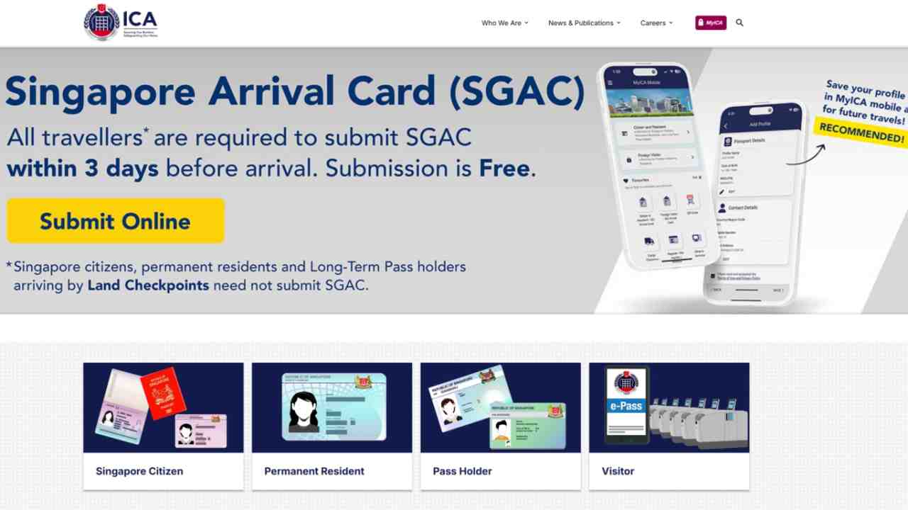 SG Arrival Card - to trzeba wypełnić przed wyjściem z lotniska w Singapurze