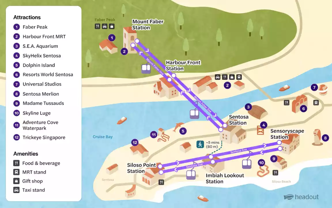sentosa lines map